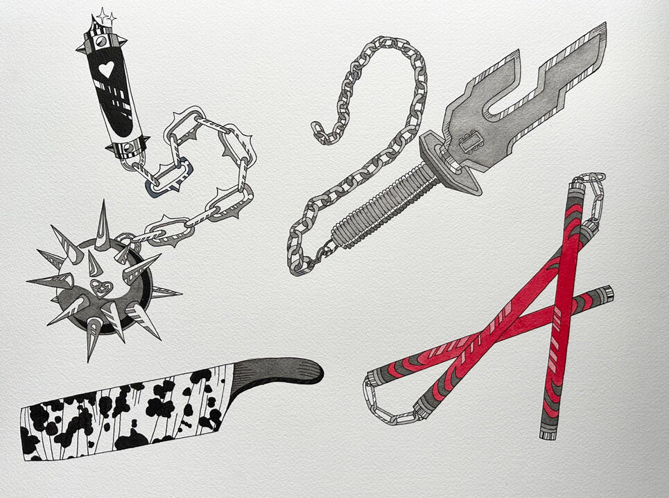 weapons and cursed tools